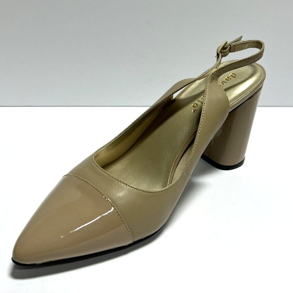 David Tate Women's Genesis Slingback Block Heel Pumps, Size 9W